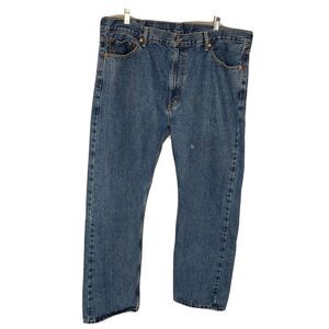 Levis Mens 505 Jeans 42 x 32 Red Tab Medium Wash Straight Leg